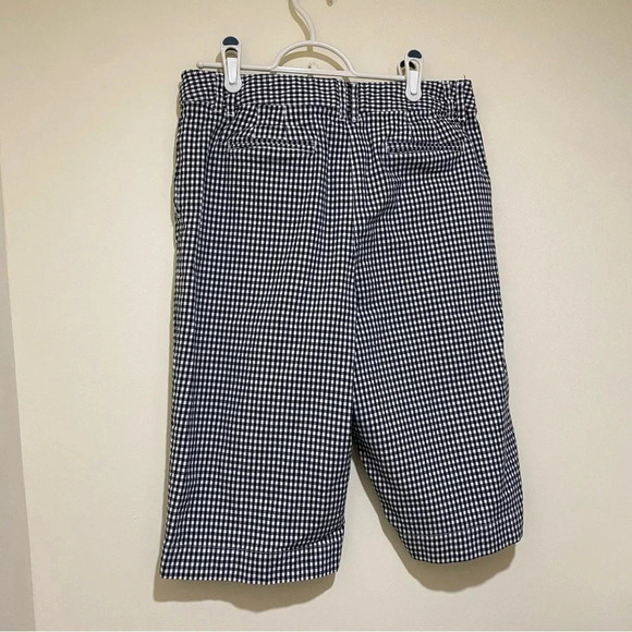 Womens Talbots Brand Bermuda Length Black and White Gingham Print Shorts Size 10 - Picture 11 of 14